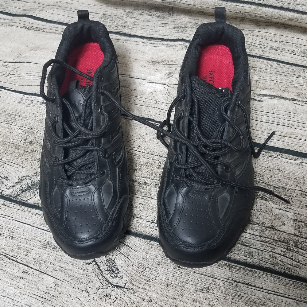 Skechers Work Sneakers Striden Chatham Lace Slip Resistant Women's 9.5WIDE.
